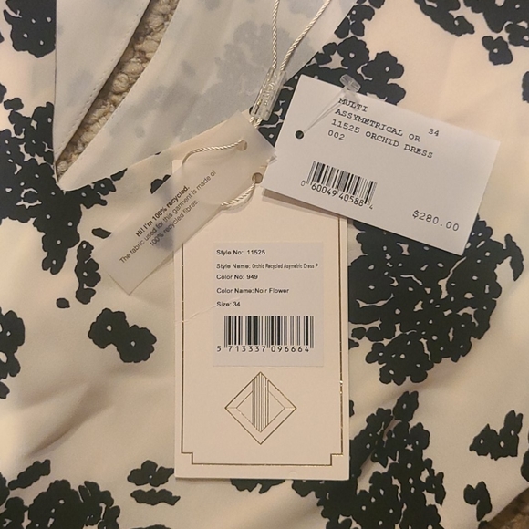 Notes Du Nord assymetrical orchid dress NWT - Picture 6 of 6